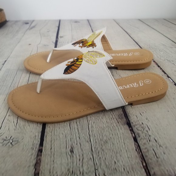 J Republic Bumblebee Sandals sz 8 - Picture 3 of 7
